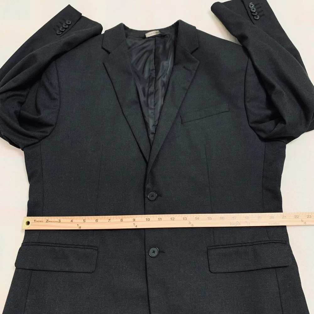 Banana Republic Slim Fit Blazer Jacket Men 44R Charcoal 2-Button Single-Breasted
